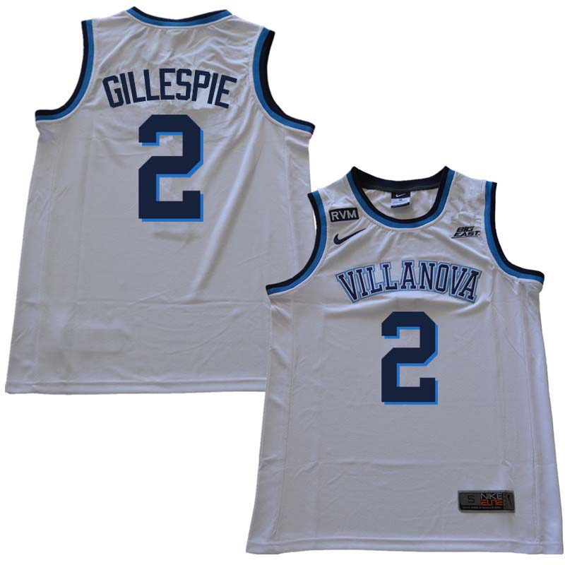 2018 Men #2 Collin Gillespie Willanova Wildcats College Basketball Jerseys Sale-White